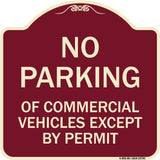 No Parking of Commercial Vehicles Except by Permit