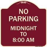 No Parking Midnight to 8:00 Am