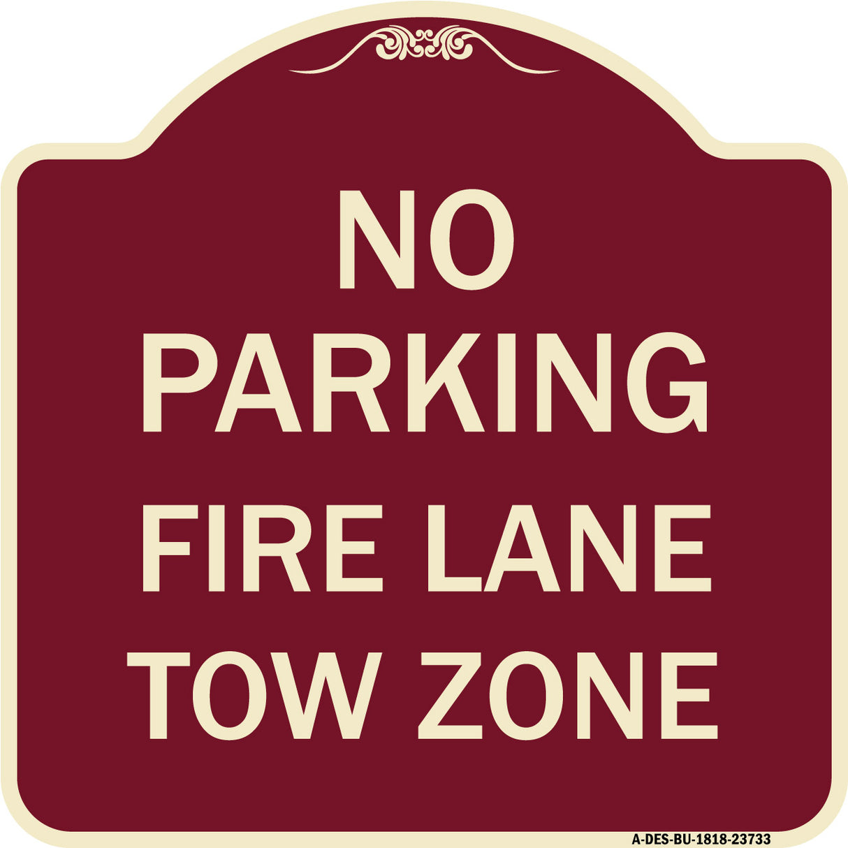 No Parking Fire Lane Tow Zone (K-1645)