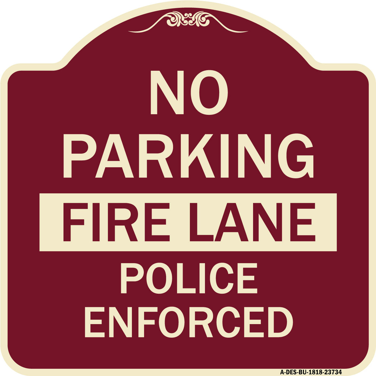 No Parking Fire Lane Police Enforced