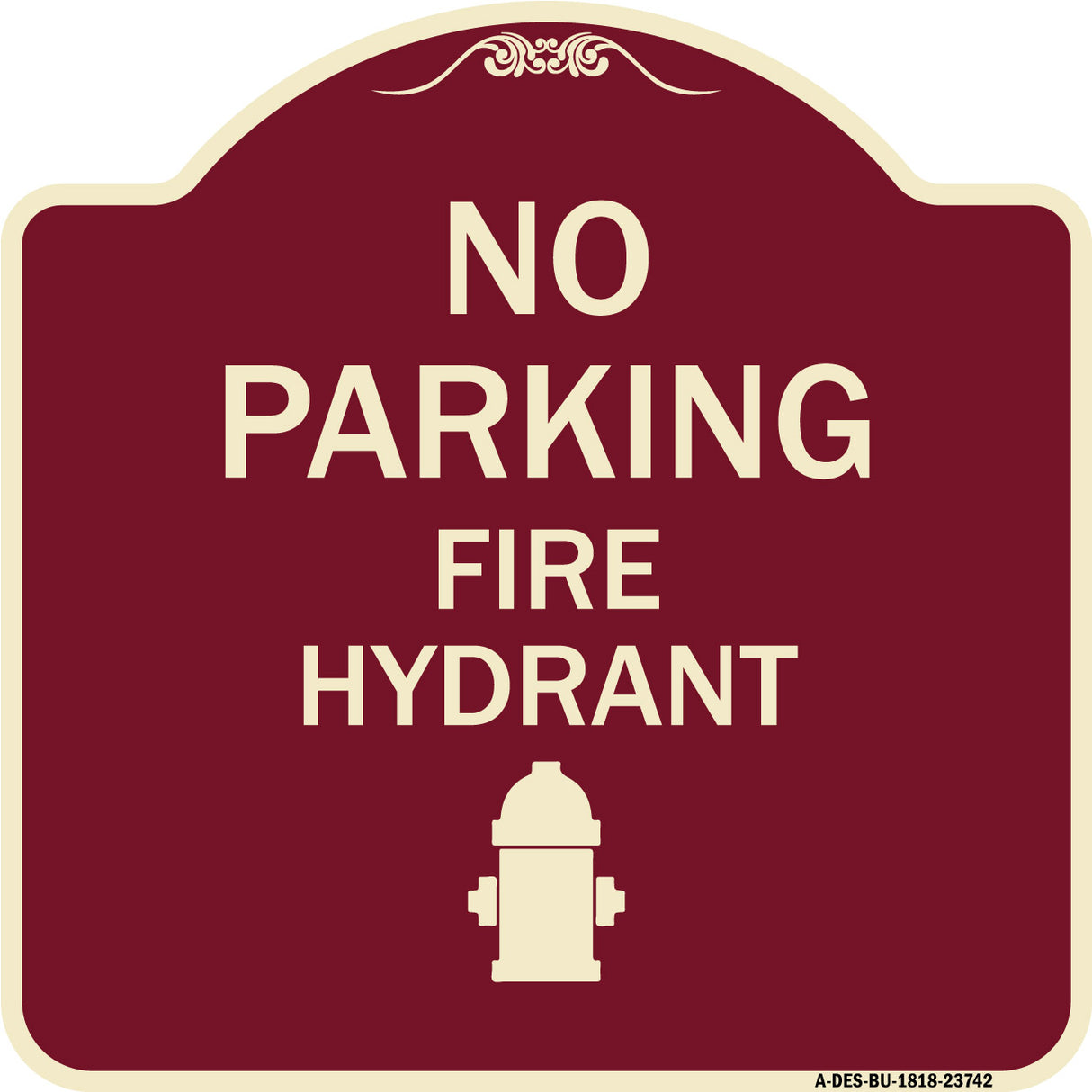 No Parking Fire Hydrant (With Graphic)