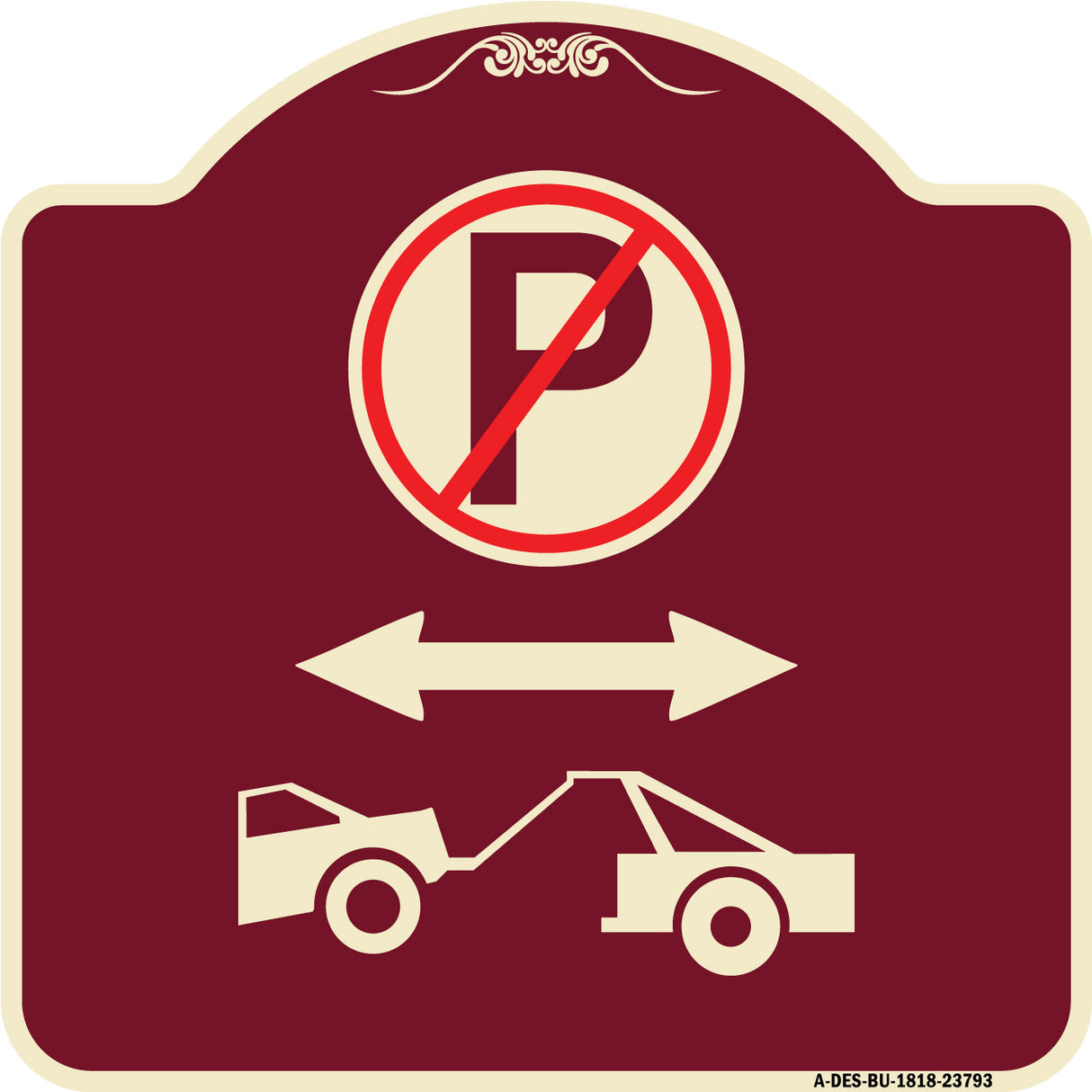 No Parking - Tow Away Zone (With Graphic)