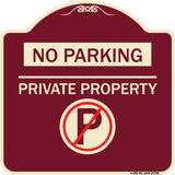 No Parking - Private Property (With No Parking Symbol)