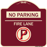 No Parking - Fire Lane (With No Parking Symbol)