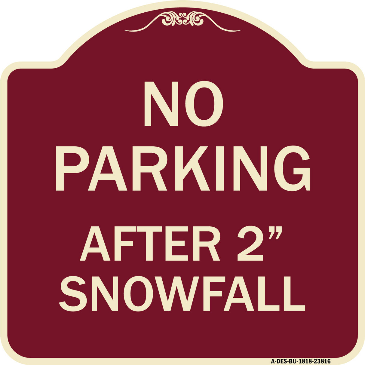 No Parking - After 2 Snowfall