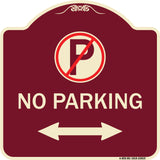 No Parking (No Parking Symbol and Arrow Pointing Left and Right)