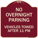 No Overnight Parking Vehicles Towed After 11 Pm
