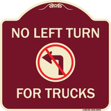 No Left Turn for Trucks with Graphic