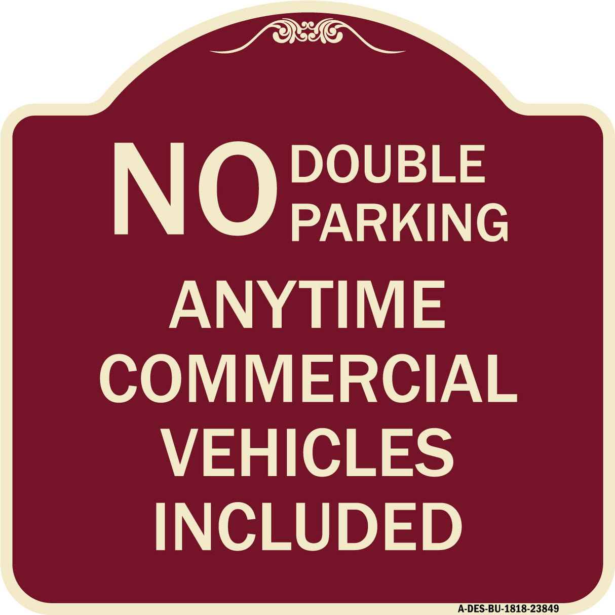 No Double Parking Anytime Commercial Vehicles Included