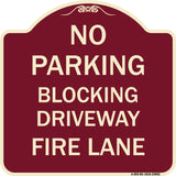 No Blocking Driveway Fire Lane
