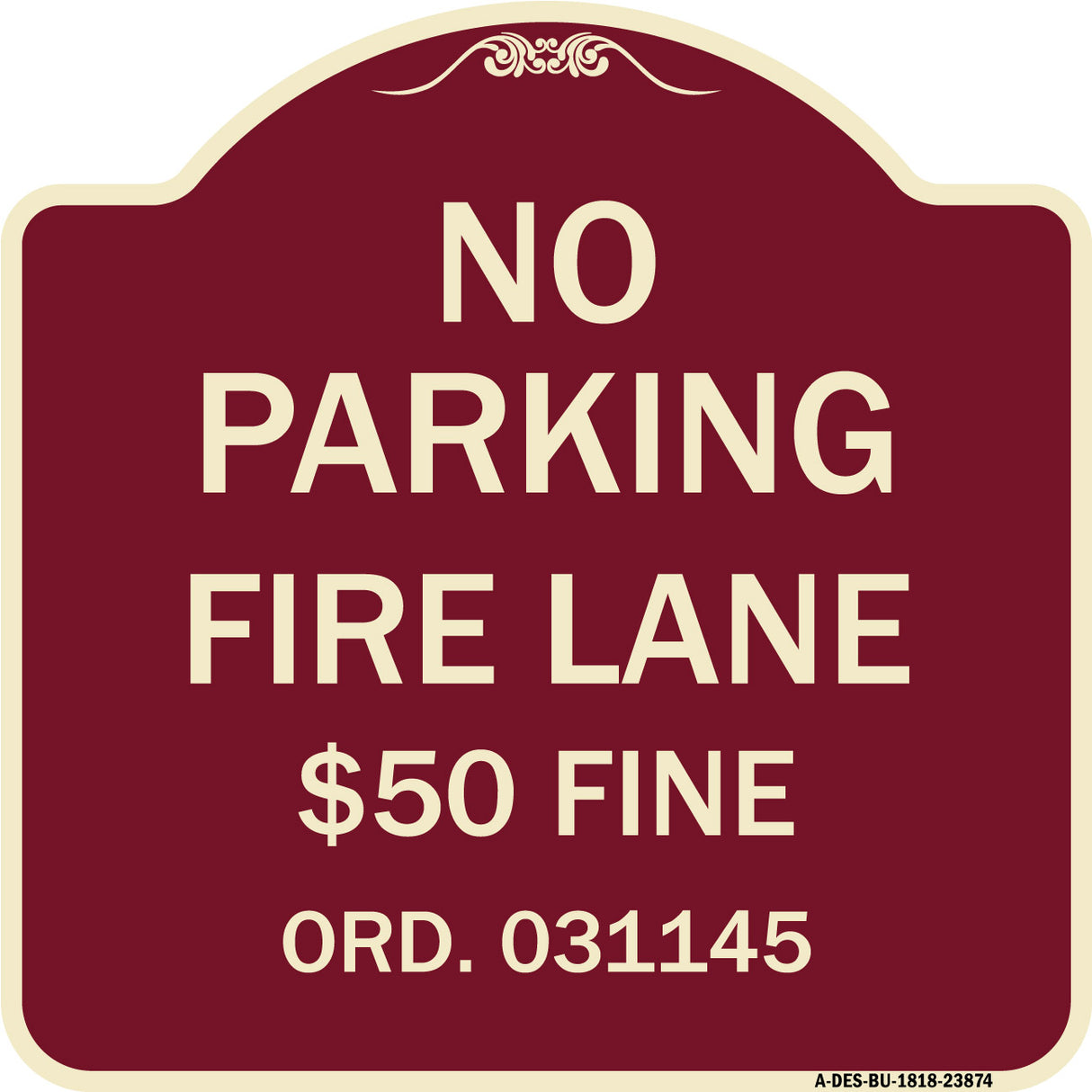 Missouri No Parking Fire Lane $50 Fine