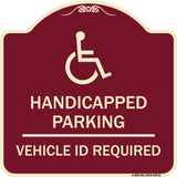 Handicapped Parking - Vehicle Id Required - (Handicapped Symbol)
