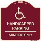 Handicapped Parking - Sundays Only (With Graphic)