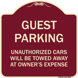 Guest Parking Unauthorized Cars Will Be Towed Away at Owner's Expense
