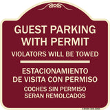 Guest Parking with Permit Violators Will Be Towed - Estacionamento De Visita Con Permiso Coches Sin Permiso Seran Remolcados