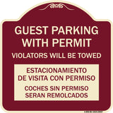Guest Parking with Permit Violators Will Be Towed Estacionamento De Visita Con Permiso Coches Sin Permiso Seran Remolcadoa
