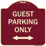 Guest Parking Only (With Bidirectional Arrow)