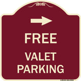 Free Valet Parking with Right Arrow
