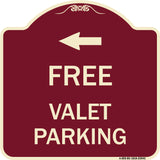 Free Valet Parking with Left Arrow