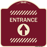 Flex Post Entrance with Straight Ahead Arrow Decal Only for Flex Paddle