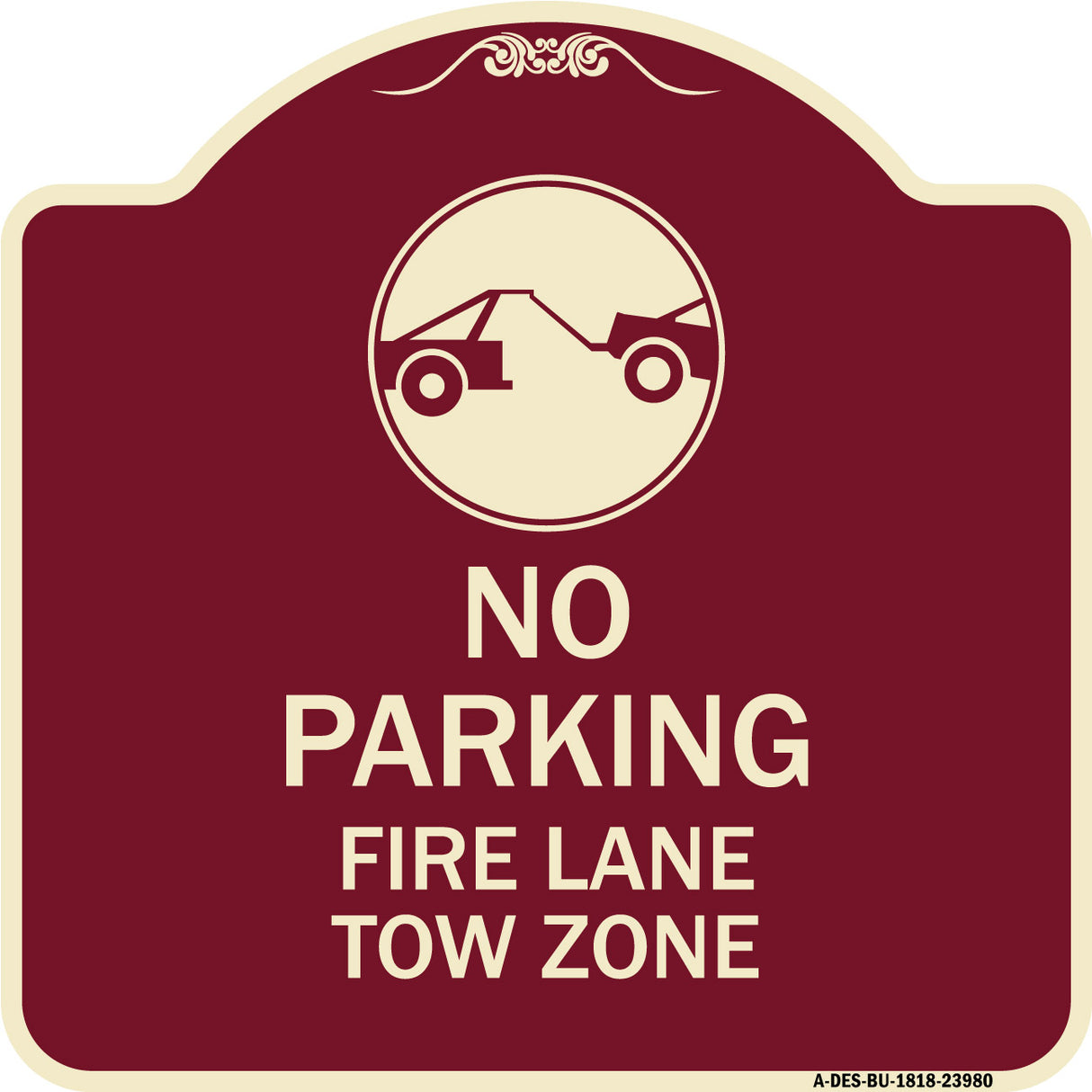 Fire Lane Tow Zone with Graphic