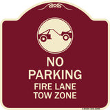 Fire Lane Tow Zone with Graphic