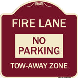 Fire Lane Sign No Parking Tow-Away Zone