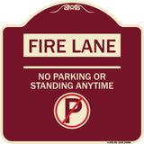 Fire Lane - No Parking or Standing Anytime (With No Parking Symbol)