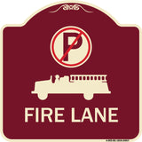 Fire Lane (With No Parking Symbol & Graphic)
