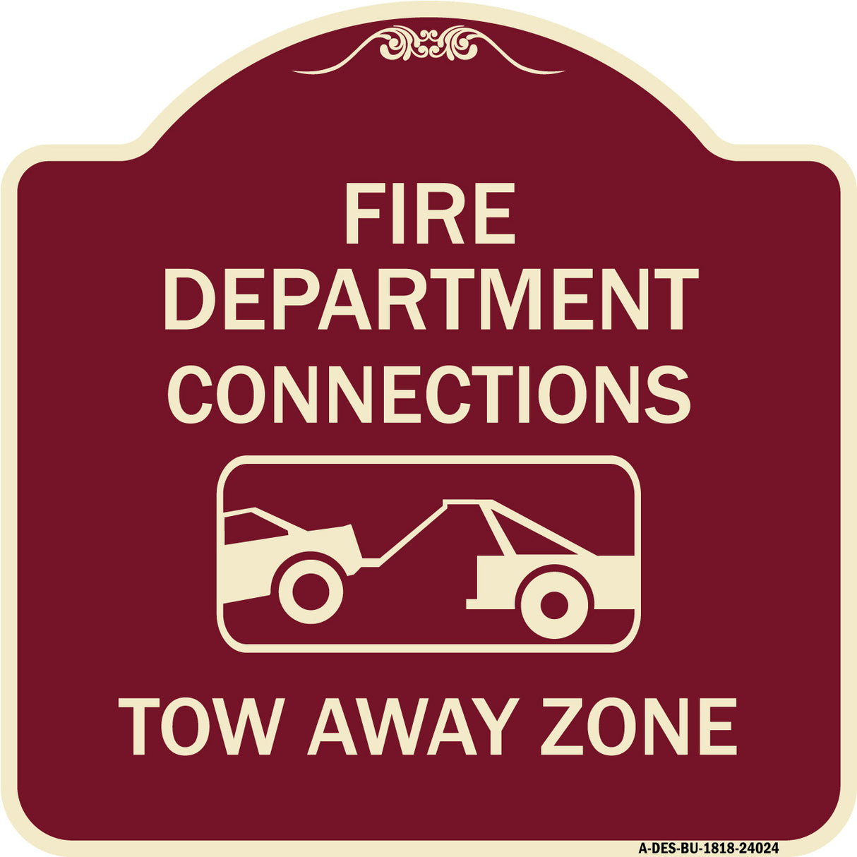 Fire Department Connection Tow Away Zone (With Graphic)