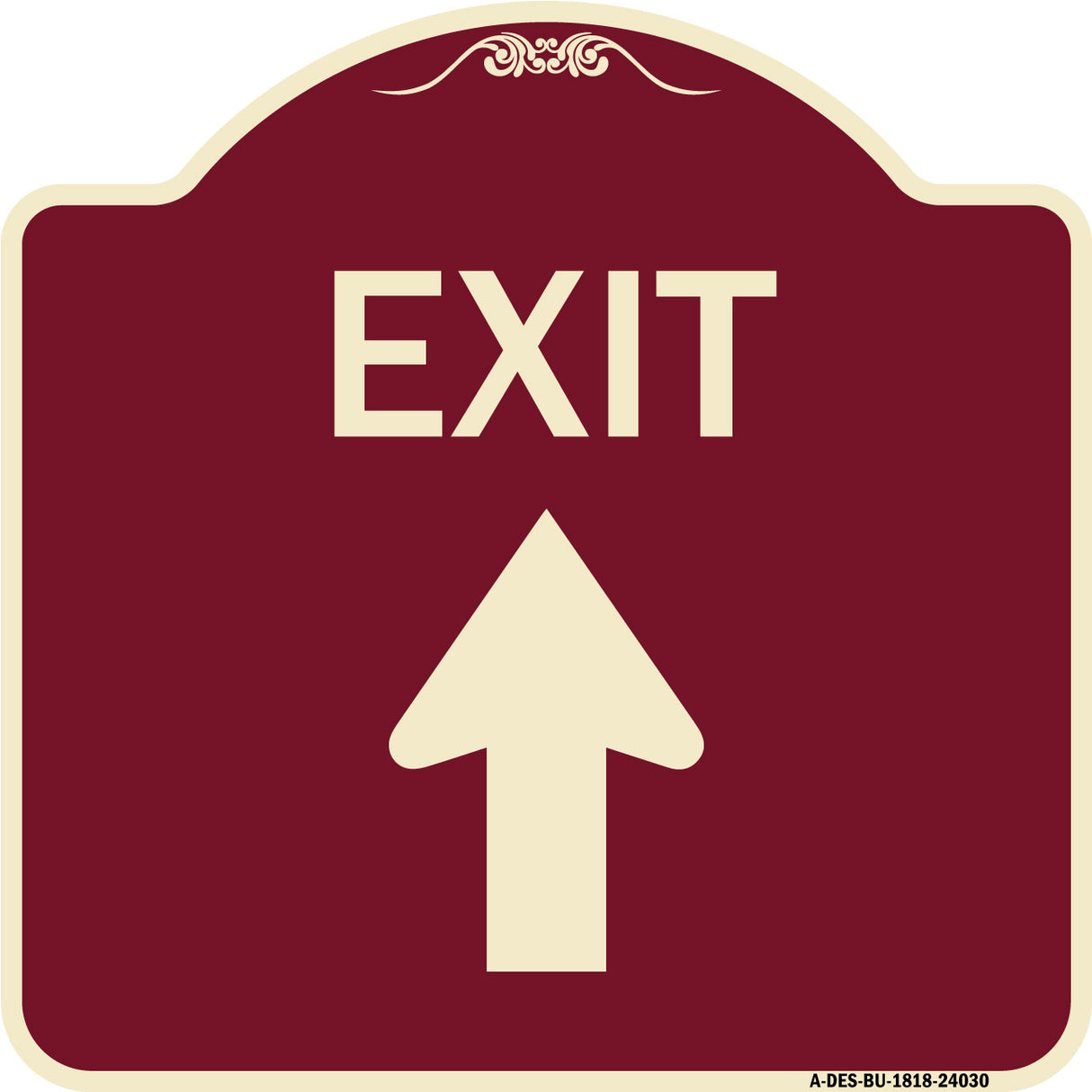 Exit Sign Exit with Up Arrow