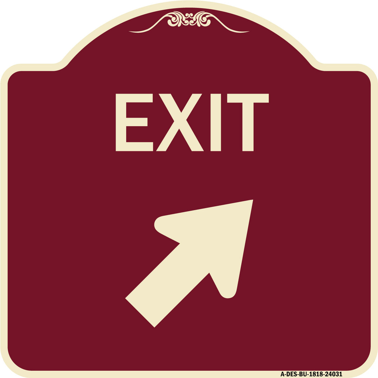 Exit Sign Exit with Right Arrow