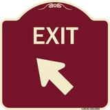 Exit Sign Exit with Left Arrow