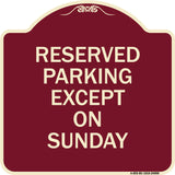Except on Sunday