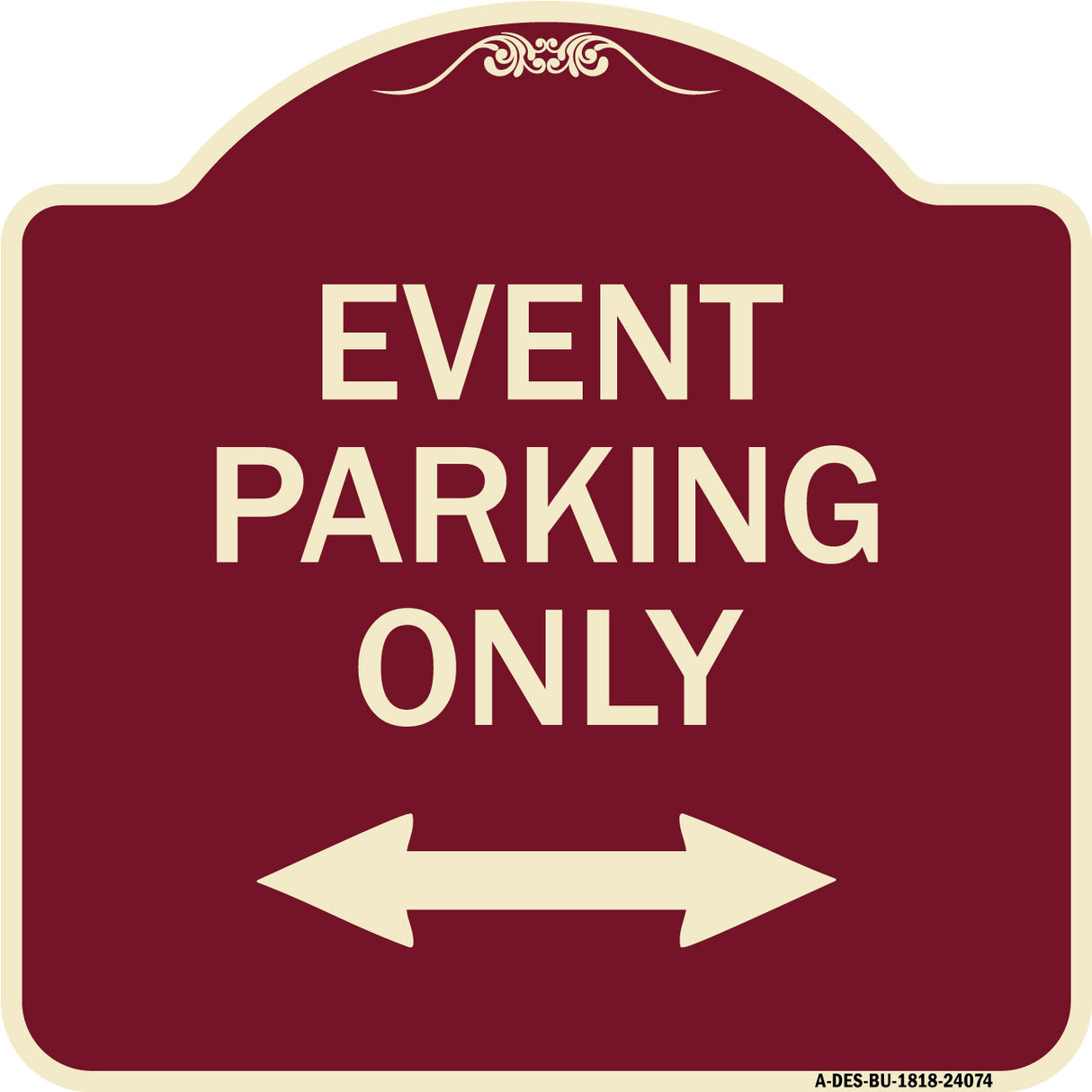 Event Parking Only (With Bidirectional Arrow)