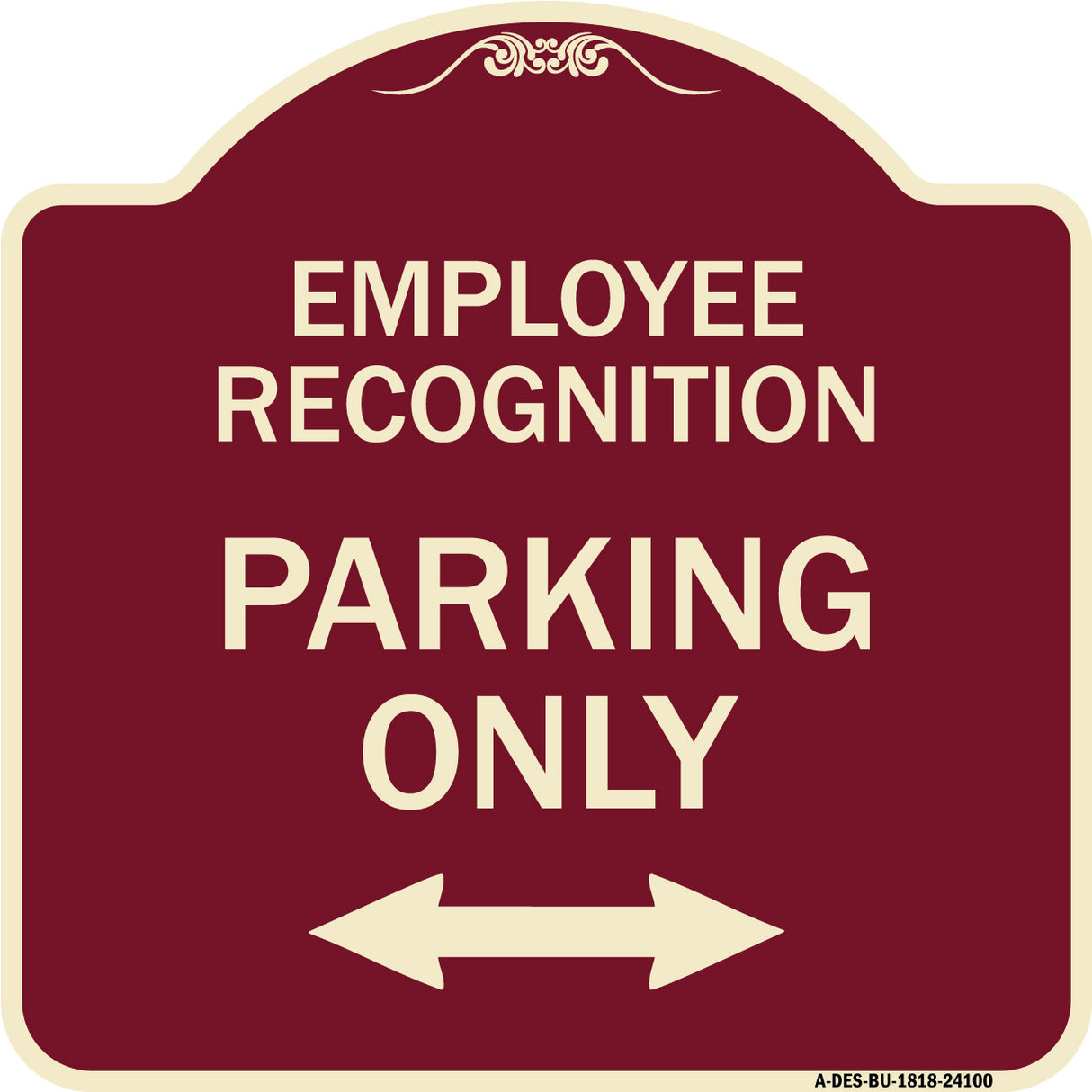 Employee Recognition Parking Only (With Bi-Directional Arrow)