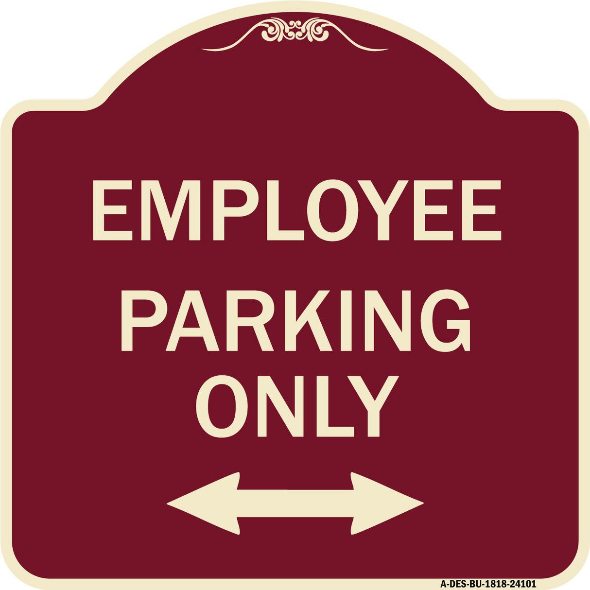Employee Parking Only (With Bi-Directional Arrow)