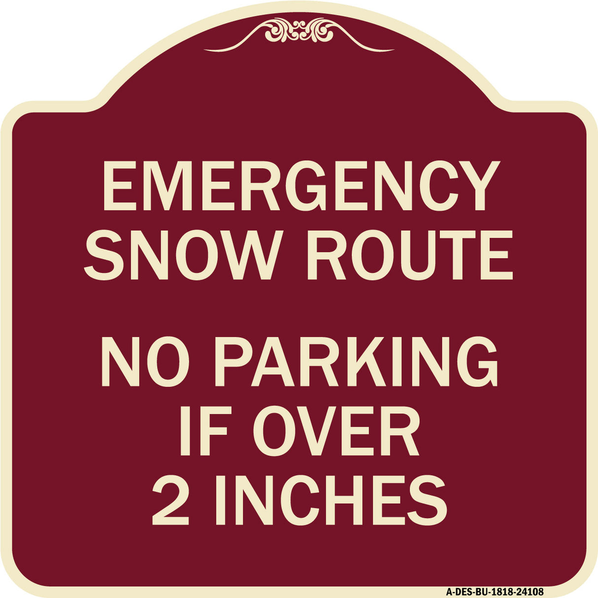 Emergency Snow Route No Parking Emergency Snow Route No Parking If Over 2 Inches