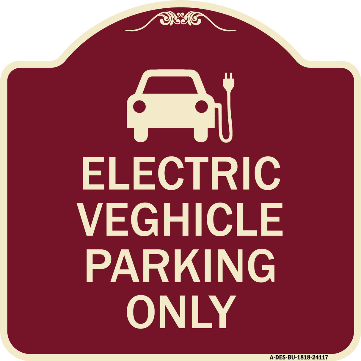 Electric Vehicle Parking Only (With Graphic)