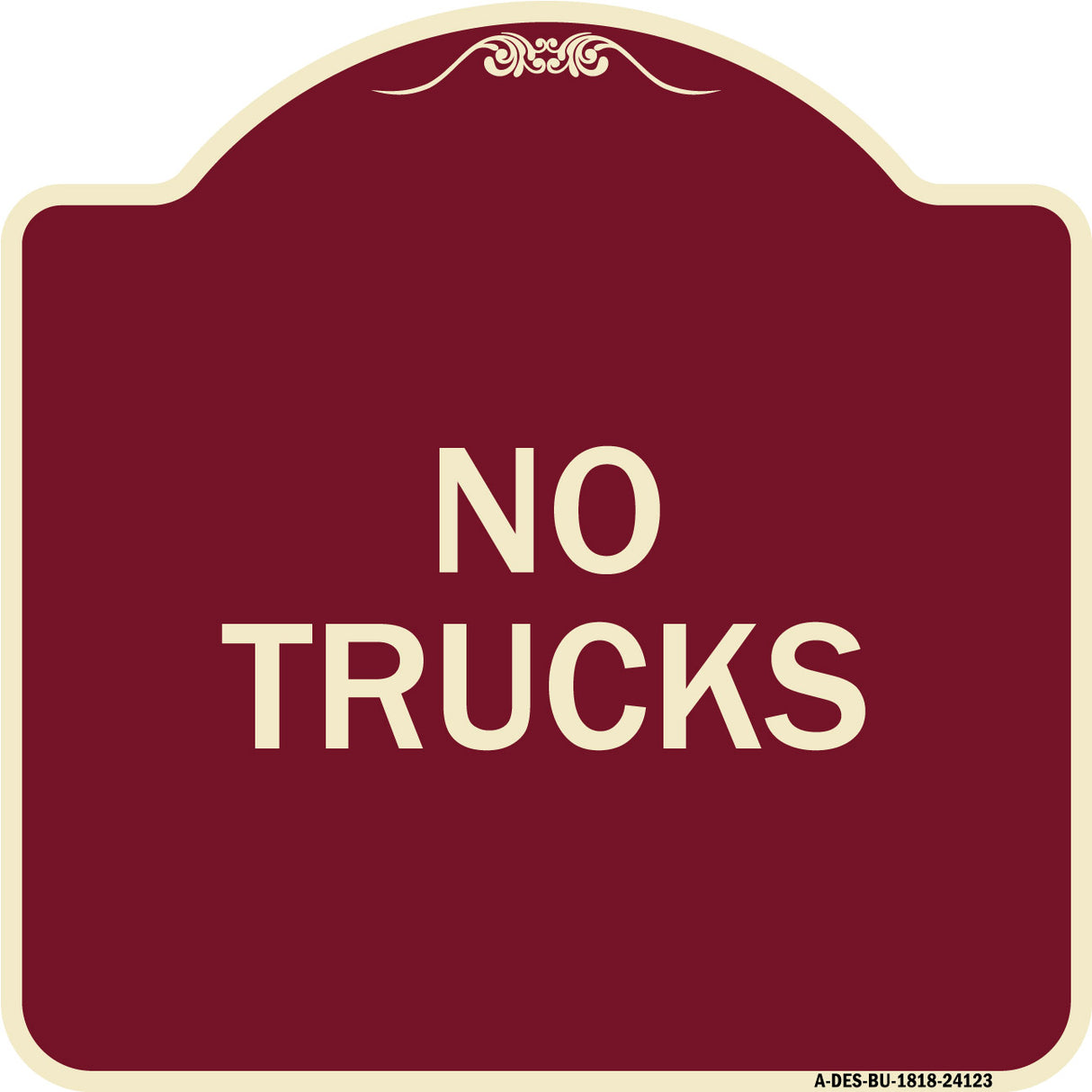 Driveway Sign No Trucks