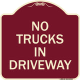 Driveway Sign No Trucks in Driveway