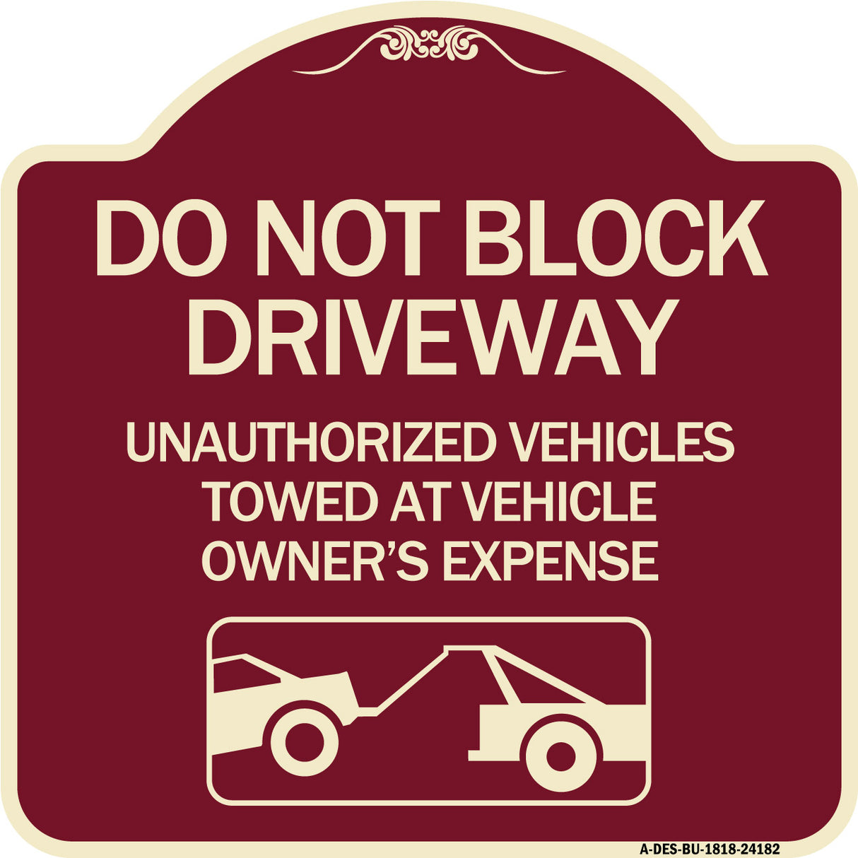 Do Not Block Driveway (With Graphic)