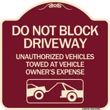 Do Not Block Driveway (With Graphic)