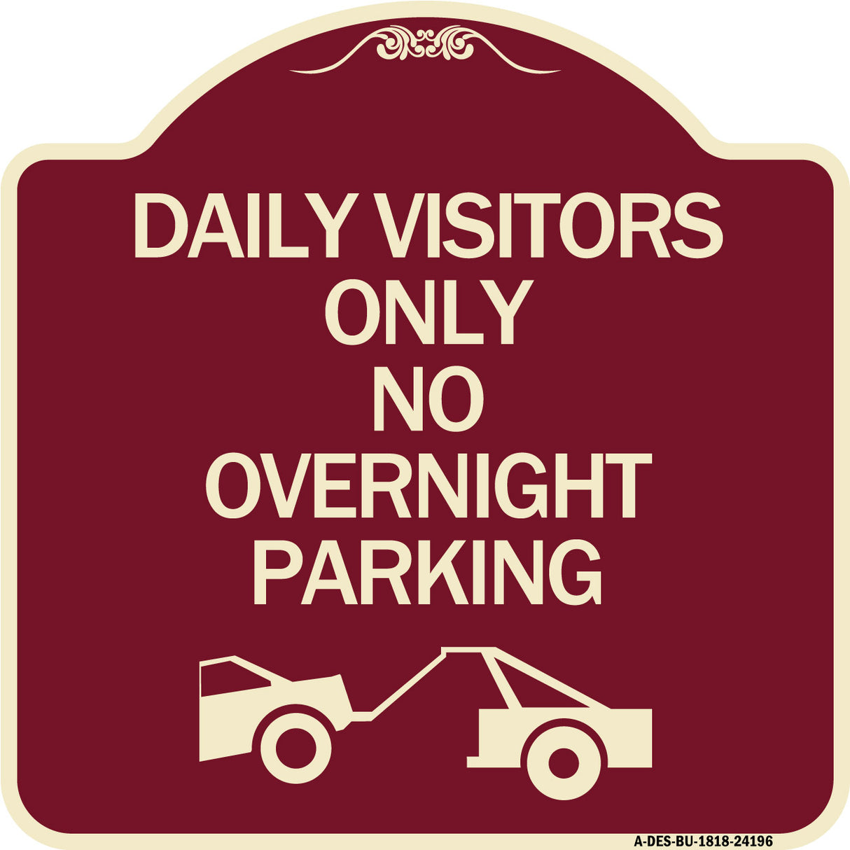 Day Visitors Only No Overnight Parking (With Graphic)