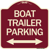 Boat Trailer Parking (With Bidirectional Arrow Symbol)
