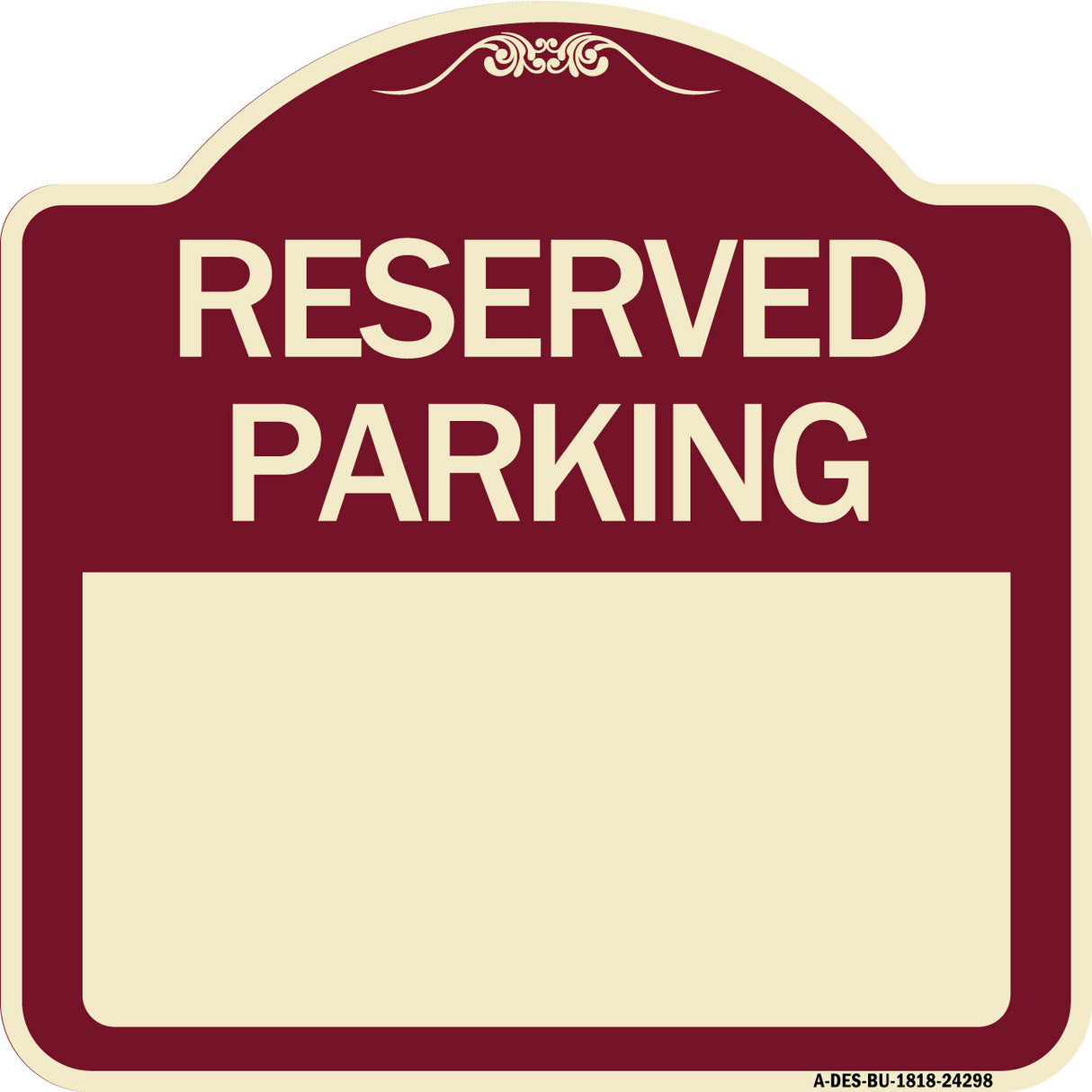 Blank Reserved Parking