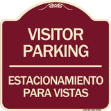 Bilingual Reserved Parking Sign Visitor Parking Estacionamiento Para Visitas