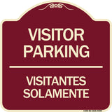 Bilingual Reserved Parking Sign Visitor Parking Visitantes Solamente