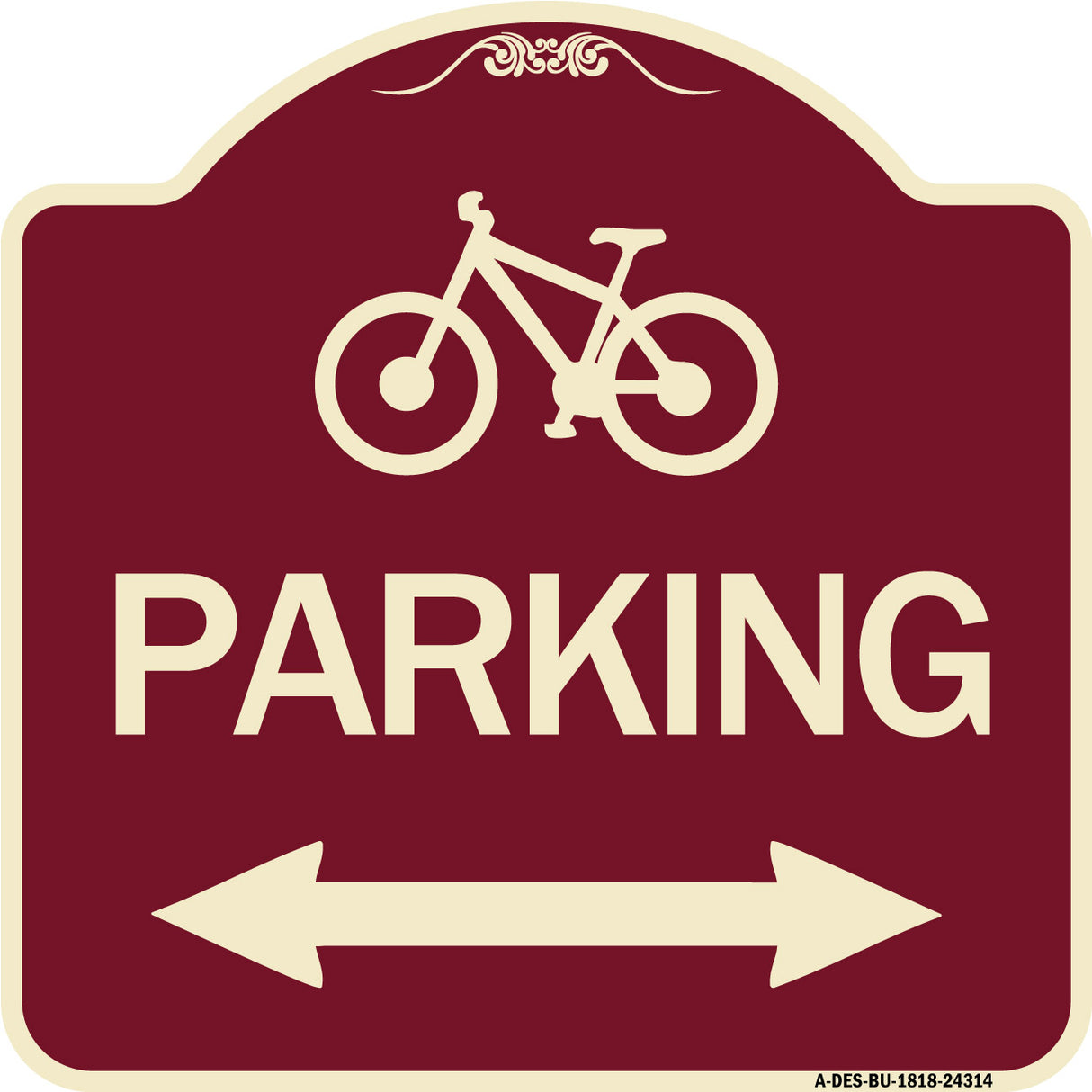 Bicycle Symbol Parking (With Bidirectional Arrow)