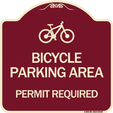 Bicycle Parking Area - Permit Required with Graphic
